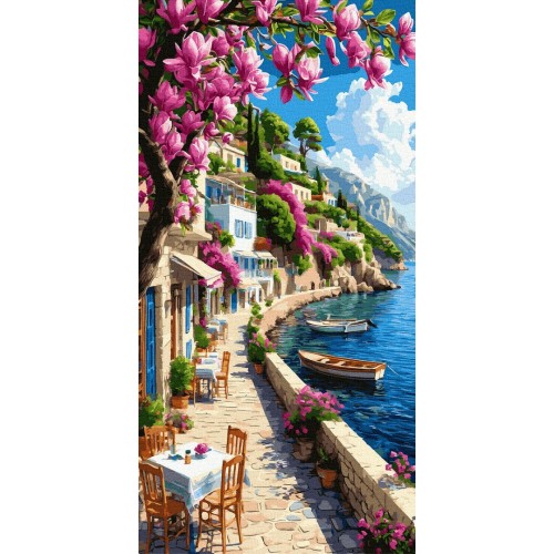 Рисуване по номера - Магнолиите на Амалфи, 40х80 см