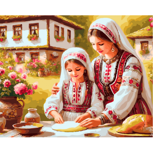 Рисуване по номера - Празнична погача (по авторско право)